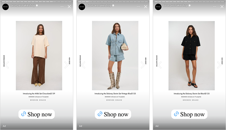 9:16 preview example on catalog ads fro bronze snake